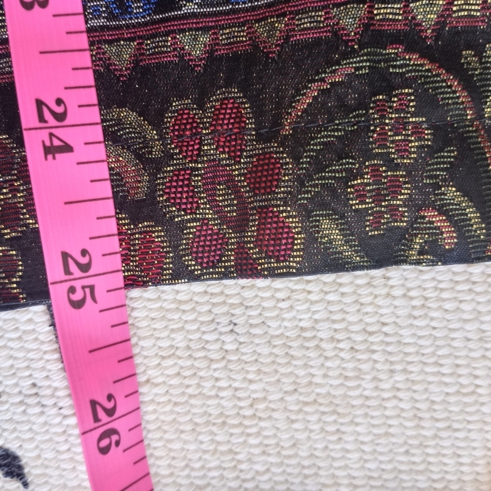 Charter Club Velvet Blazer Hemmed Cuffed With Metallic Embroidered Tapestry - Picture 9 of 9